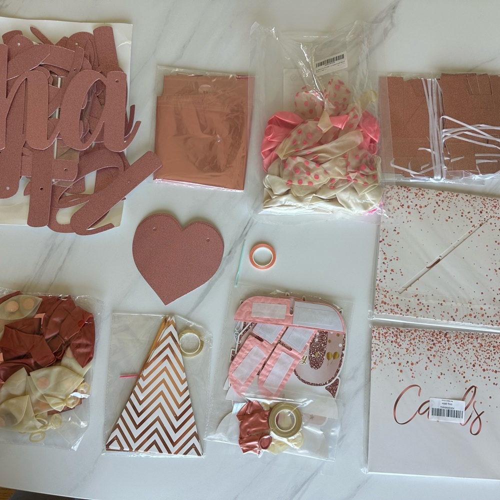Rose Gold Party Decoration Set 40 year old